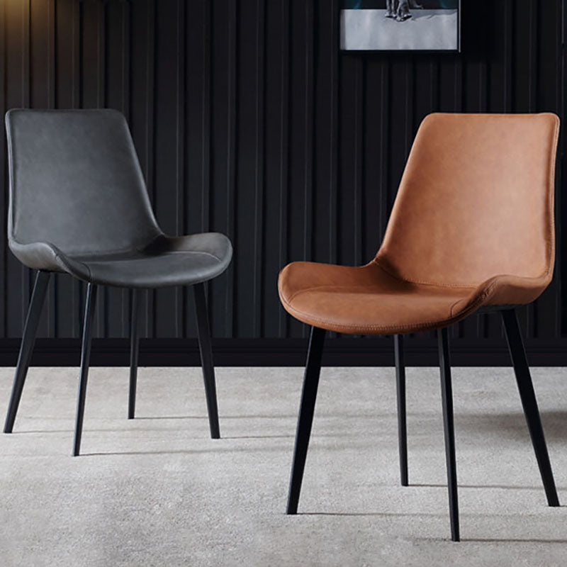 Cuir de style contemporain dinant des chaises de bras solides de cuisine de chaises