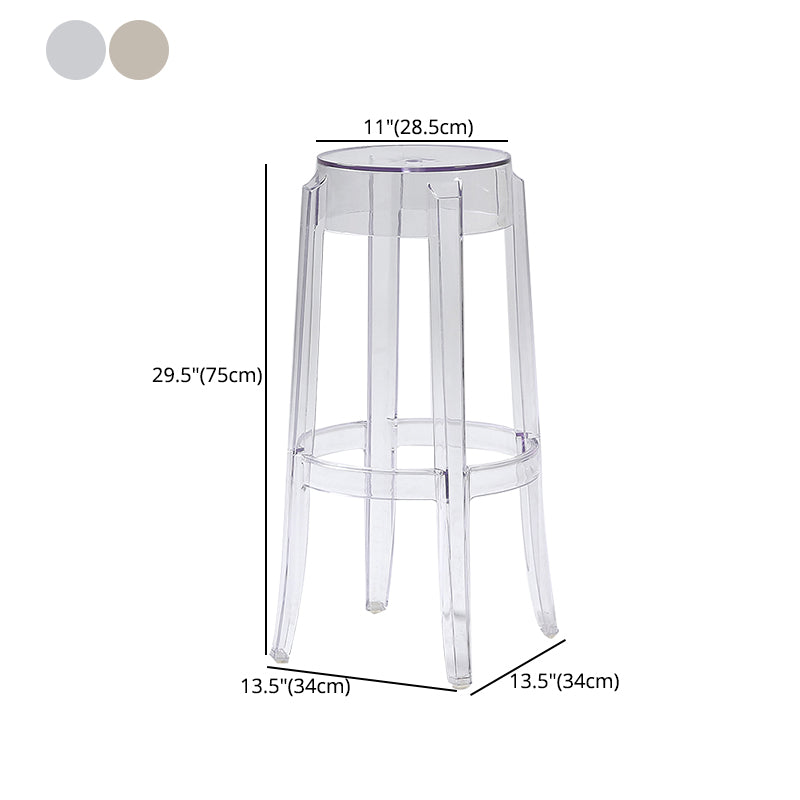 Contemporary Stackable Counter Stools Armless Indoor Bar Stool