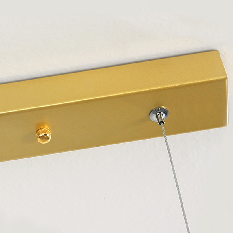 Accesorios de iluminación de isla lineal contemporánea metal de metal de 2 luces de iluminación