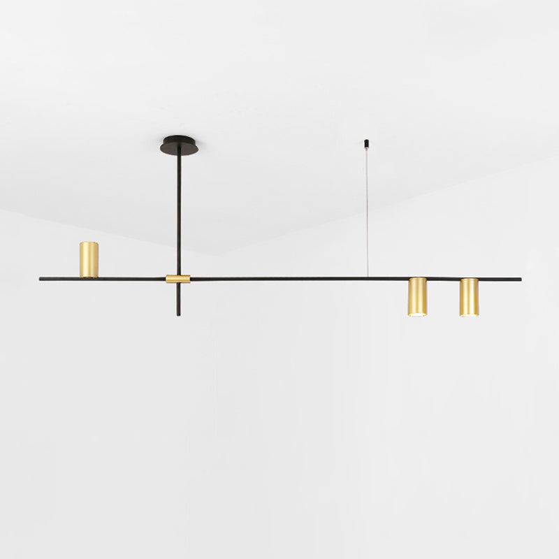 Accesorios de iluminación de la isla de cilindro modernos Luz de metal de lámparas de metal