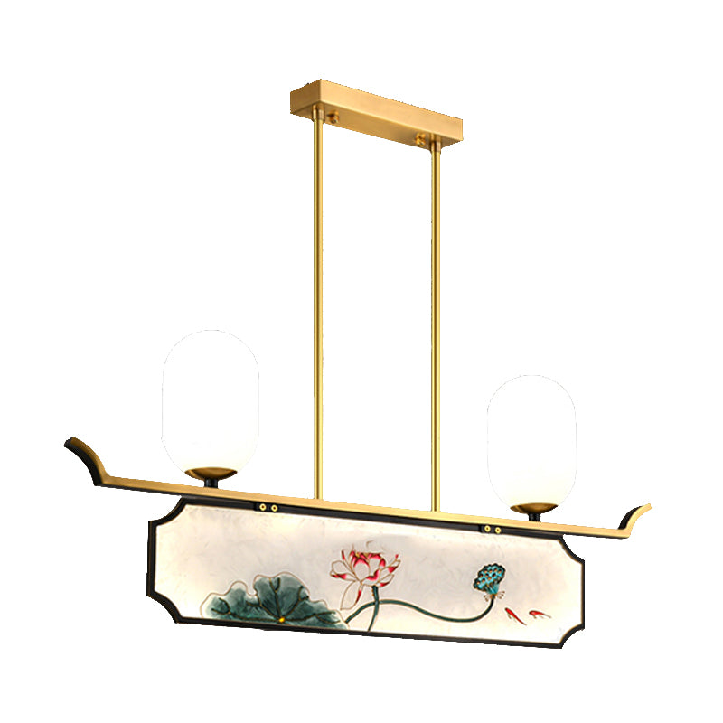 Accesorios de iluminación de la isla de cilindro modernos iluminación de vidrio