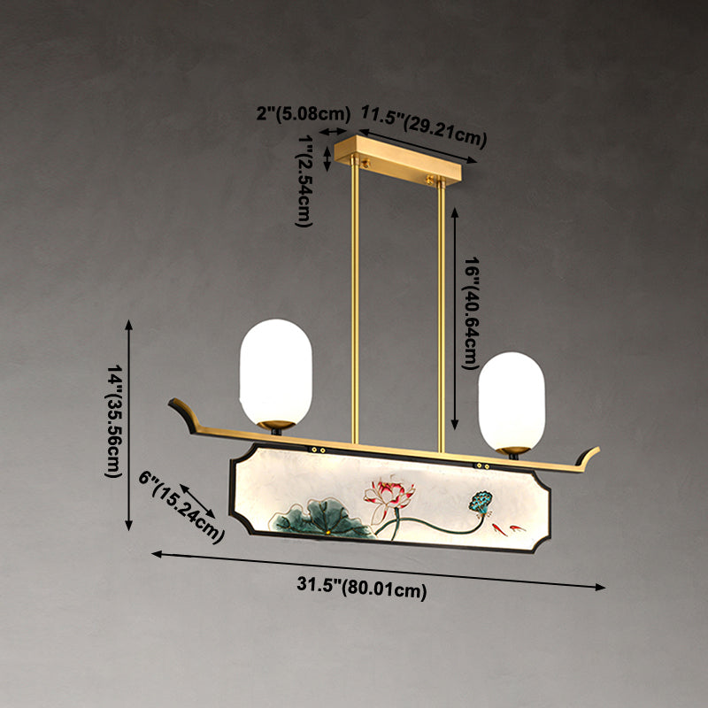 Accesorios de iluminación de la isla de cilindro modernos iluminación de vidrio