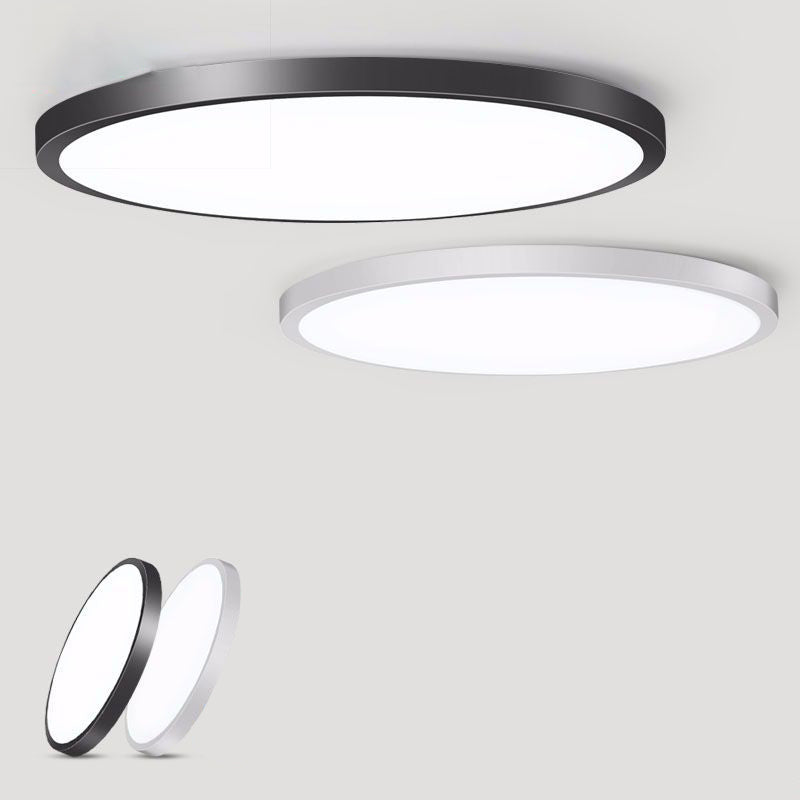 Round Shape LED Ceiling Lamp Modern Iron 1 Light Flush Mount for Balcony Bedroom