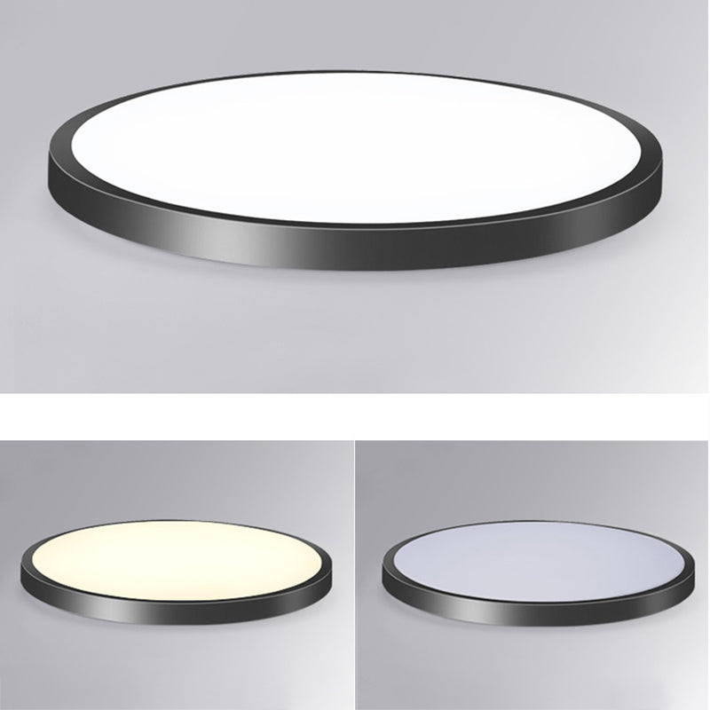 Round Shape LED Ceiling Lamp Modern Iron 1 Light Flush Mount for Balcony Bedroom