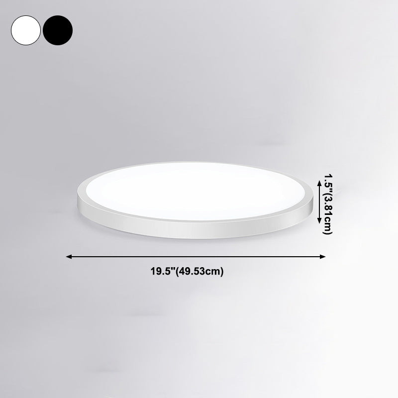 Round Shape LED Ceiling Lamp Modern Iron 1 Light Flush Mount for Balcony Bedroom