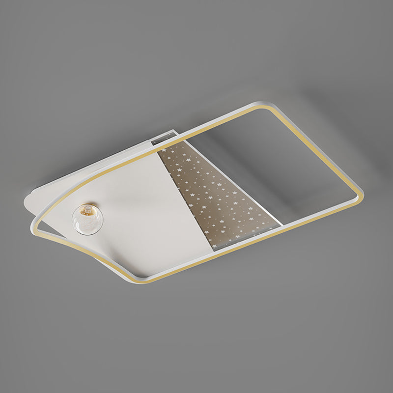 Forme géométrique LED plafonnier moderne fer 2 lumières encastré pour salon chambre