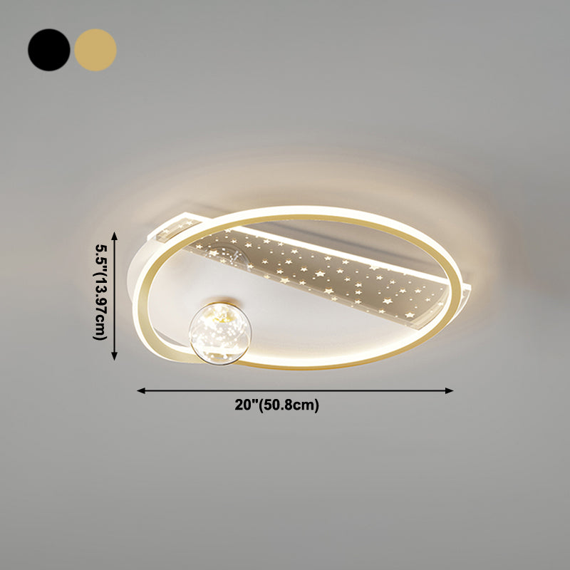 Forme géométrique LED plafonnier moderne fer 2 lumières encastré pour salon chambre
