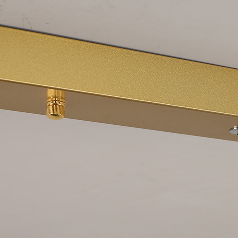 Ideas de iluminación de isla de metal lineal Ideas de té modernas iluminación de islas