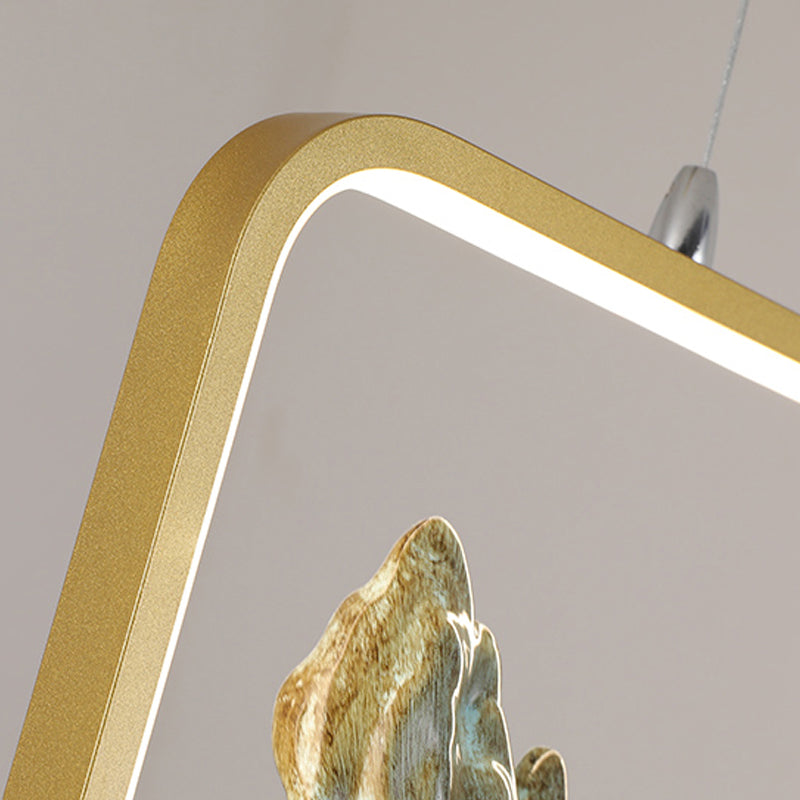 Ideas de iluminación de isla de metal lineal Ideas de té modernas iluminación de islas