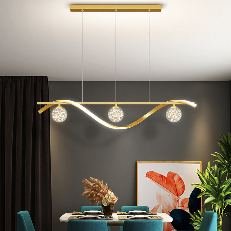 Luminaires d'éclairage de l'île sphérique modernes