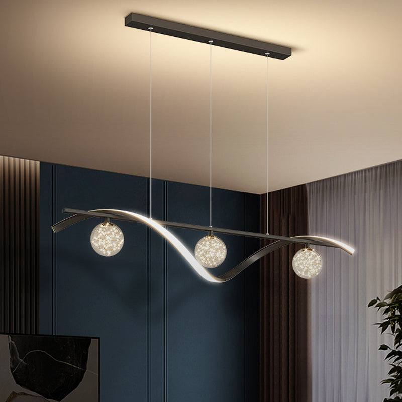 Luminaires d'éclairage de l'île sphérique modernes