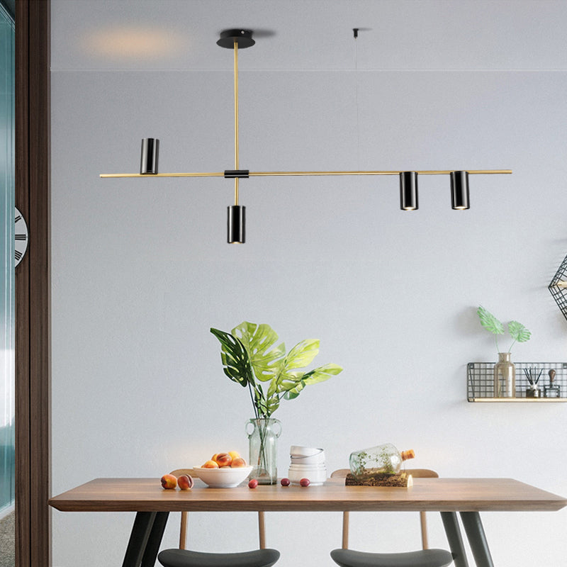 Modern Cylinder Island Lighting Fixtures Metal Pendant Lighting