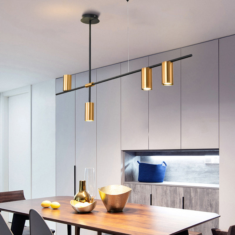 Modern Cylinder Island Lighting Fixtures Metal Pendant Lighting