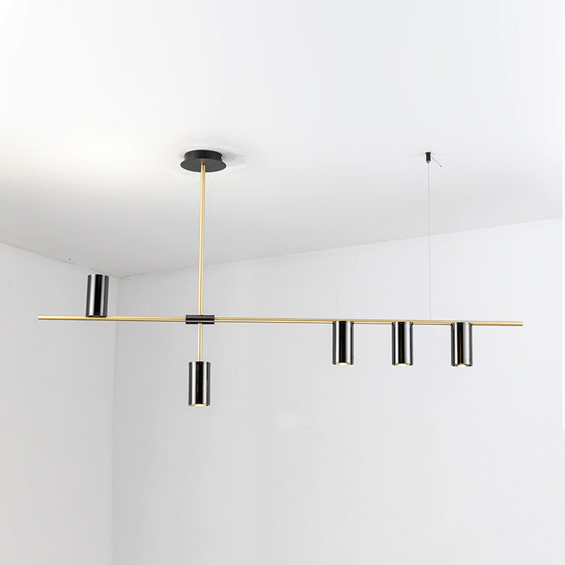 Modern Cylinder Island Lighting Fixtures Metal Pendant Lighting