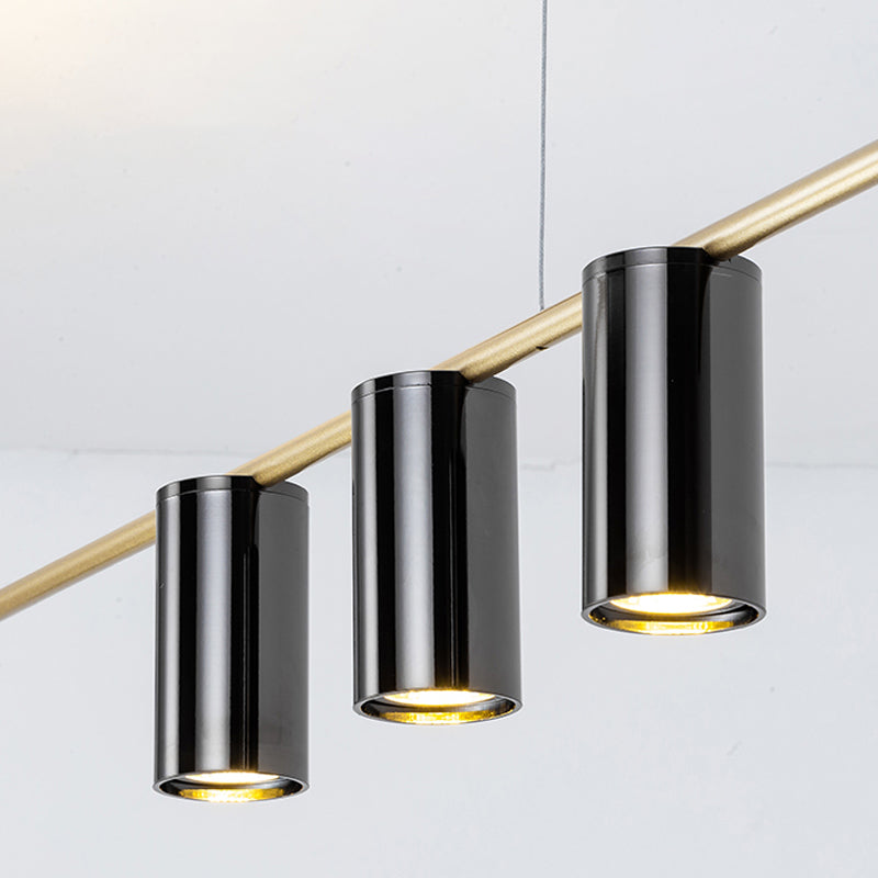 Modern Cylinder Island Lighting Fixtures Metal Pendant Lighting