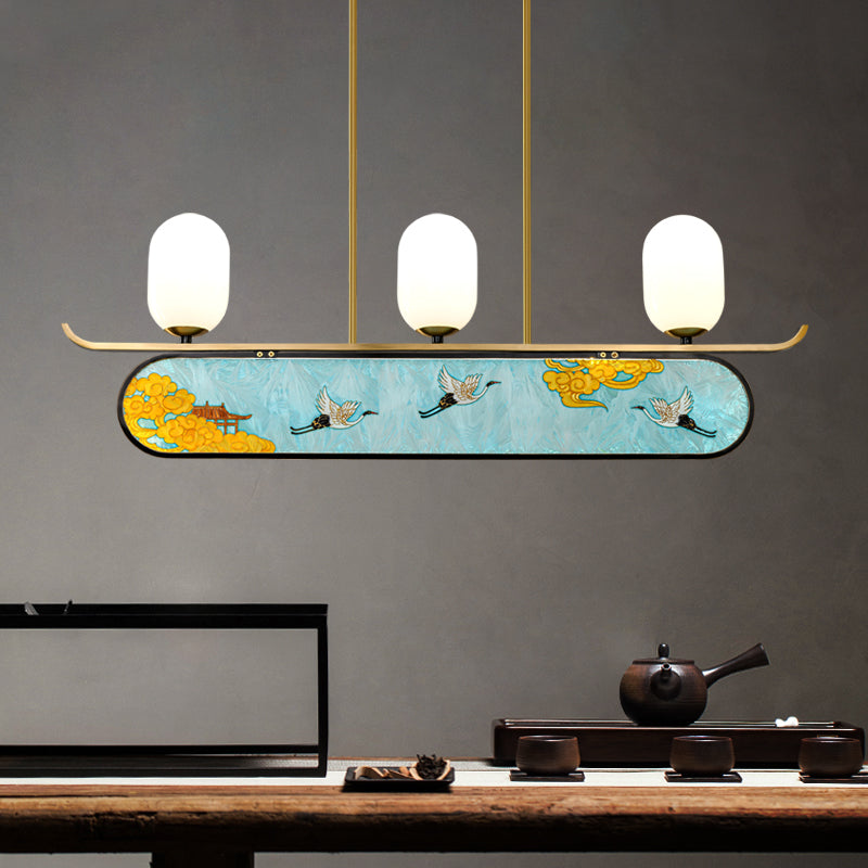 Modern Cylinder Island Lighting Fixtures Glass Island Pendants