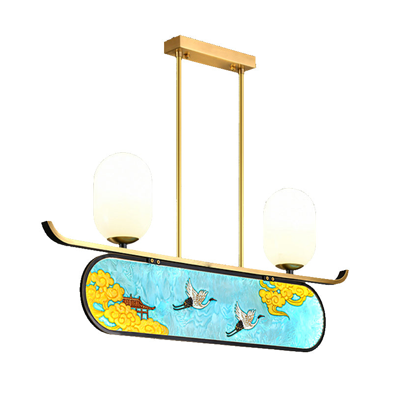 Modern Cylinder Island Lighting Fixtures Glass Island Pendants