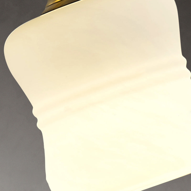 Accesorios de iluminación de la isla de cilindro modernos de vidrio blanco 3 iluminación colgante