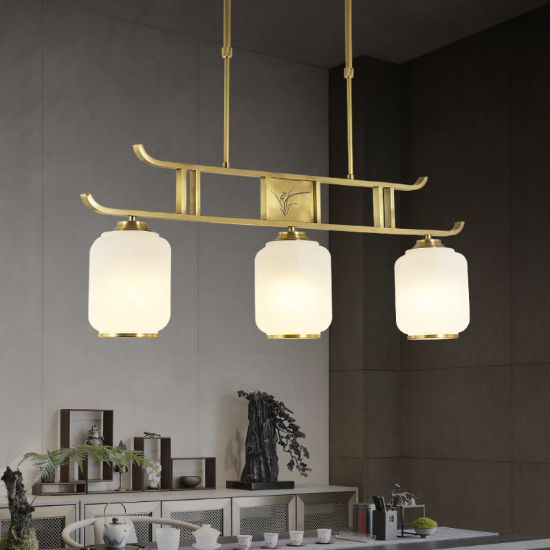 Modern Geometry Island Lighting Fixtures Glass 3 Light Pendant Lighting