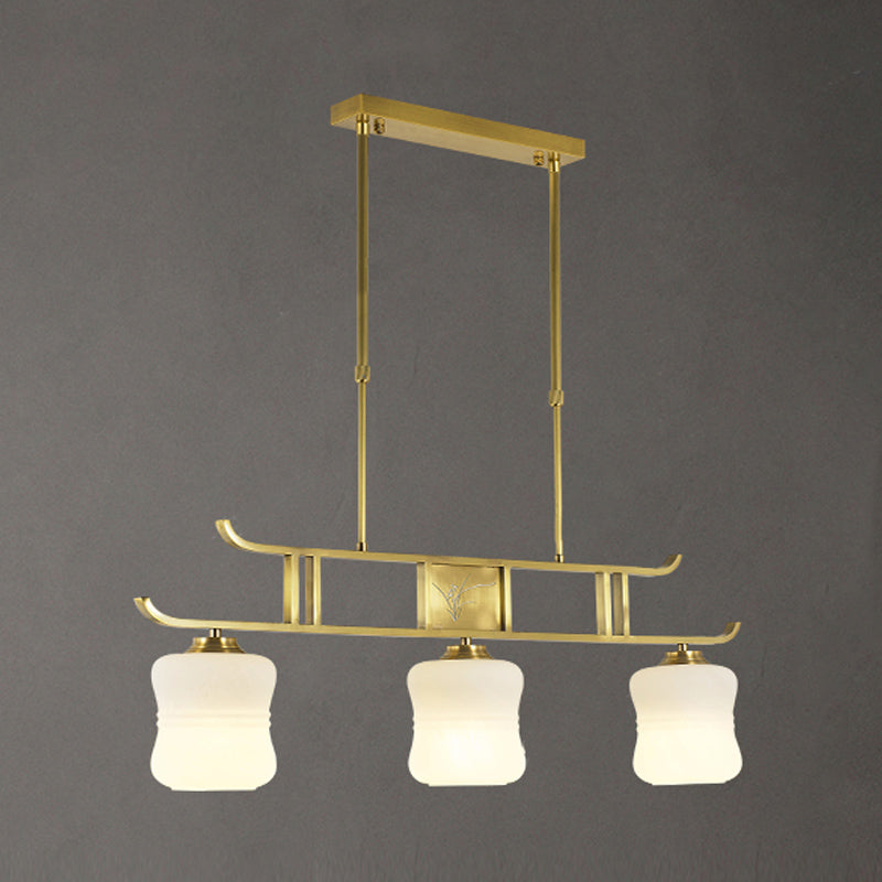 Modern Geometry Island Lighting Fixtures Glass 3 Light Pendant Lighting