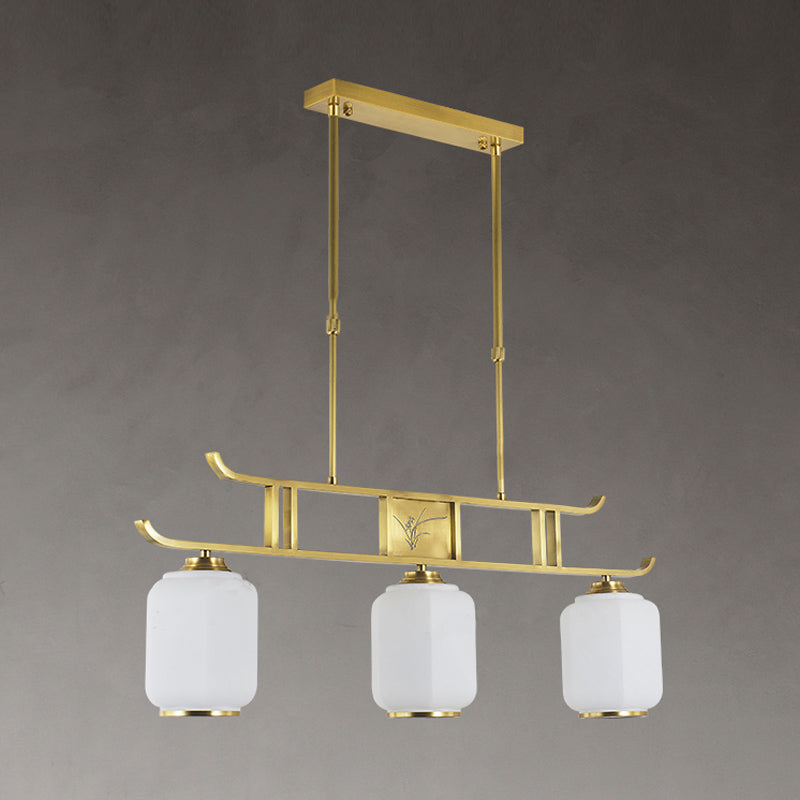 Modern Geometry Island Lighting Fixtures Glass 3 Light Pendant Lighting