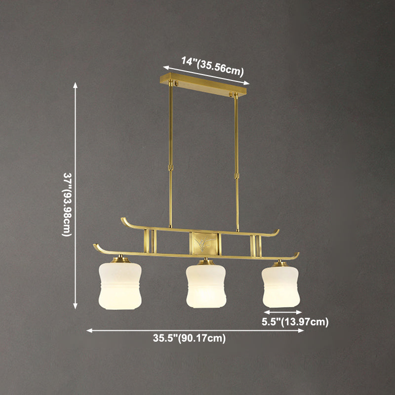 Modern Geometry Island Lighting Fixtures Glass 3 Light Pendant Lighting