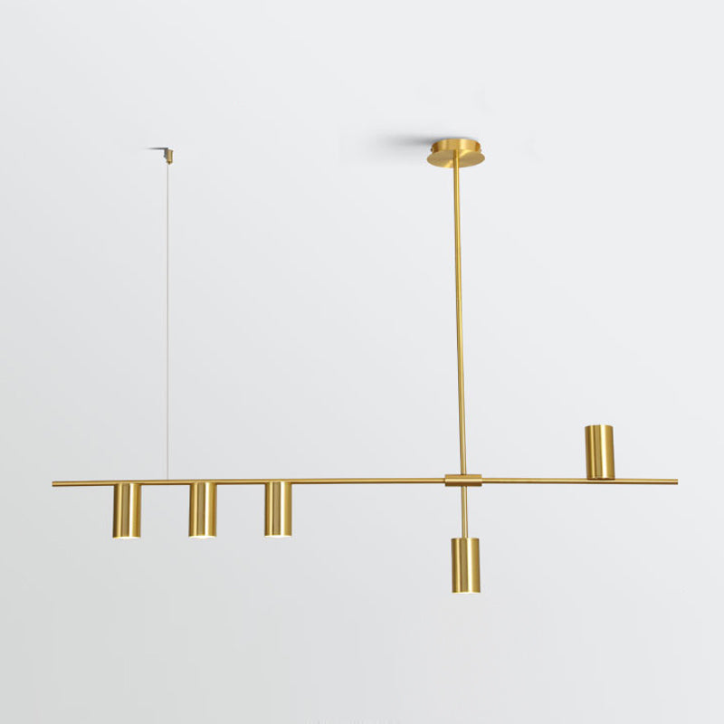 Éclairage d'éclairage de l'île de cylindre Éclairage de pendentif métallique moderne