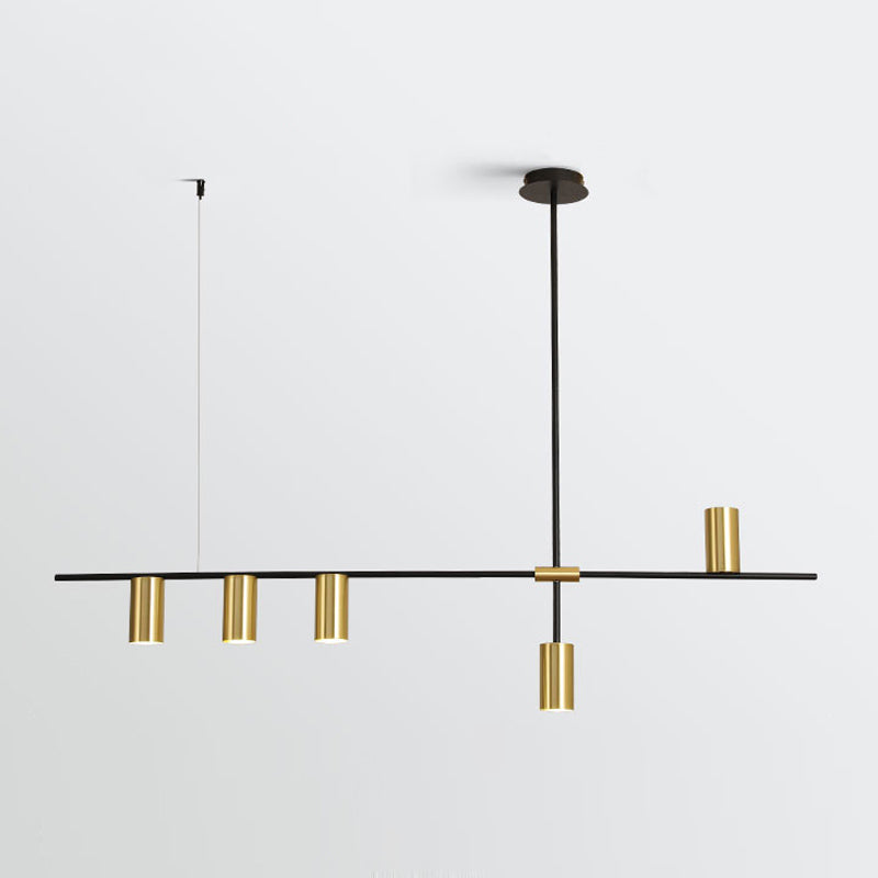 Éclairage d'éclairage de l'île de cylindre Éclairage de pendentif métallique moderne