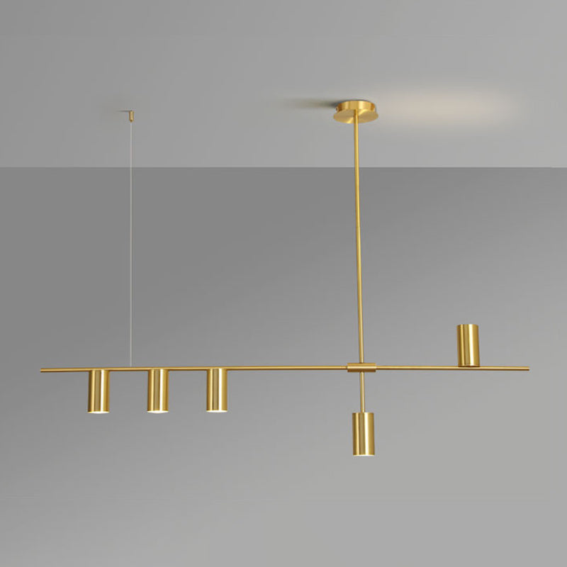 Éclairage d'éclairage de l'île de cylindre Éclairage de pendentif métallique moderne