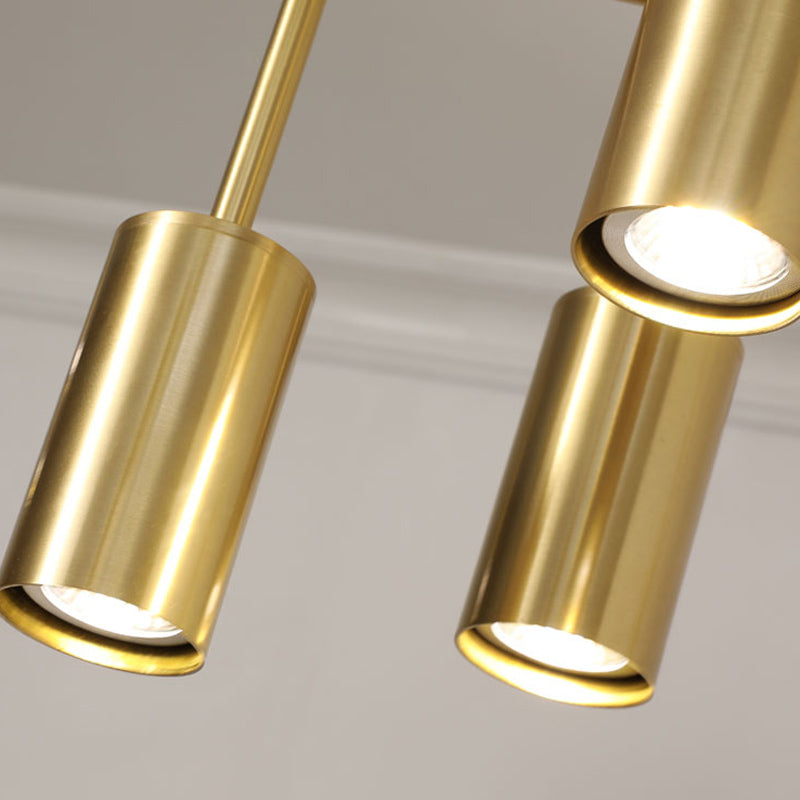 Éclairage d'éclairage de l'île de cylindre Éclairage de pendentif métallique moderne