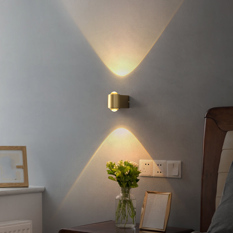 Lineare Form Metallwandbeleuchtung moderne Multi -Leuchten -Wandmontageleuchten in Messing