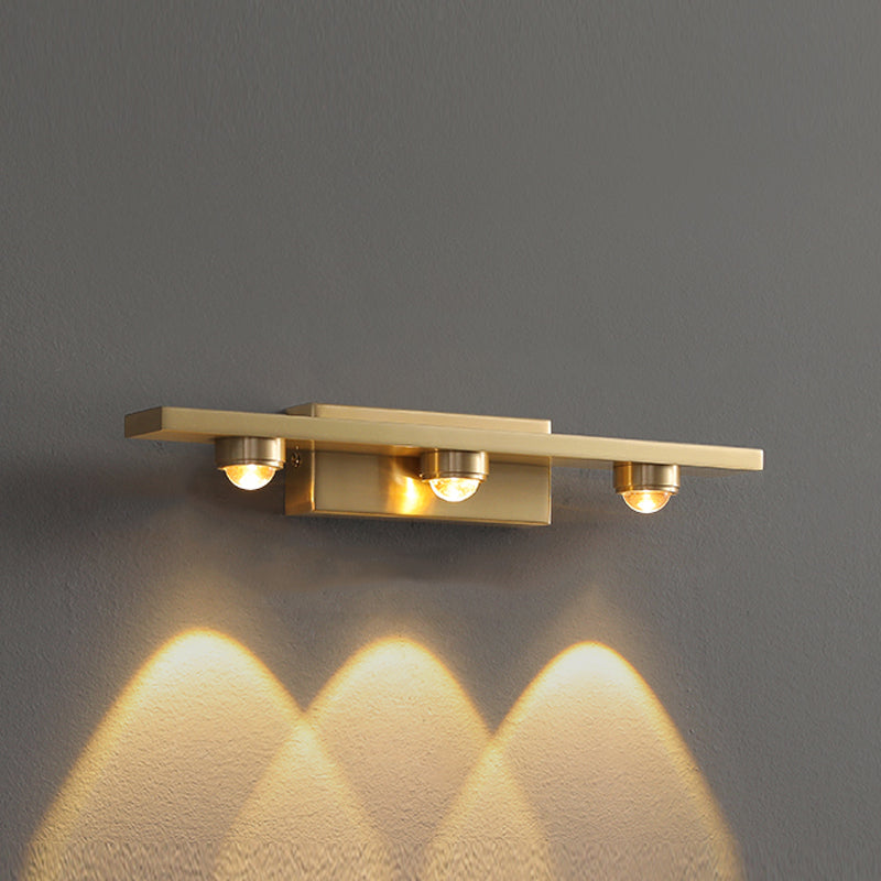 Lineare Form Metallwandbeleuchtung moderne Multi -Leuchten -Wandmontageleuchten in Messing