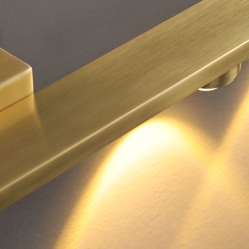 Lineare Form Metallwandbeleuchtung moderne Multi -Leuchten -Wandmontageleuchten in Messing