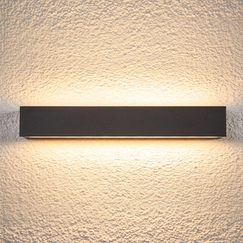 Quadratische Form Metallwandbeleuchtung moderne 1 leichte Wandmontagebeleuchtung in Schwarz