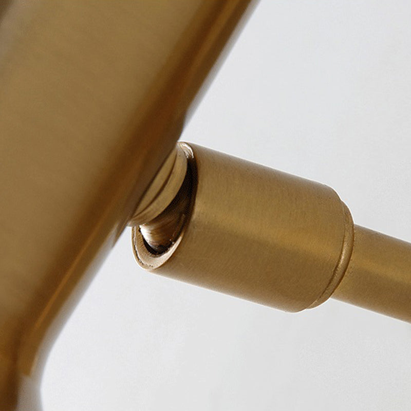 Geometric Metal Mirror Wall Lighting Modern Single Light Wall Mounted Lighting in Brass