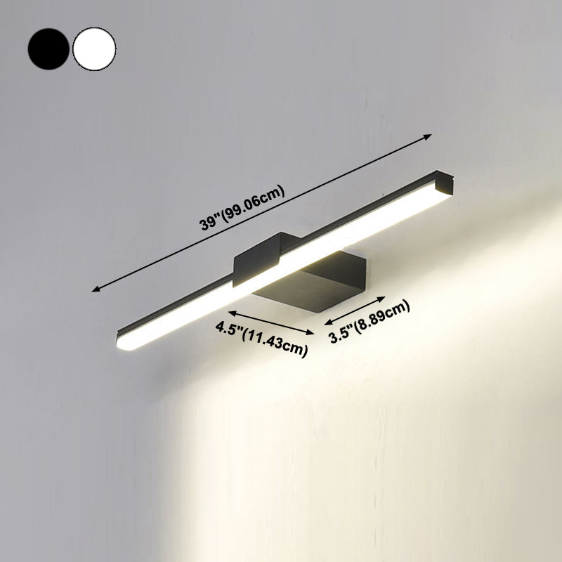 Lineaire vorm metalen spiegel Wandverlichting Moderne 1-licht wandgemonteerde verlichting