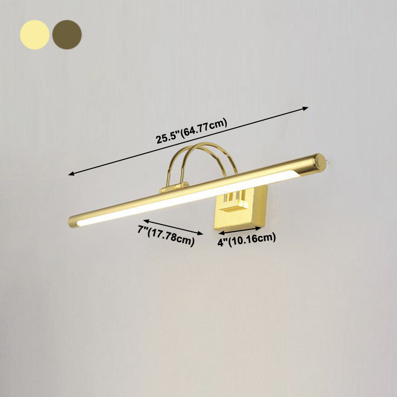 Lineaire vorm metalen spiegel Wandverlichting Moderne 1-licht wandgemonteerde verlichting