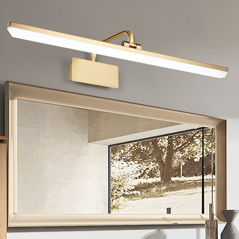 Moderne stijl lineaire wand gemonteerde lampen metalen 1-licht LED ijdelheid lichtbalk