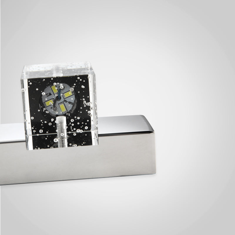 Modern Style Square Wall Mounted Lamps Crystal Multi Lights Led Vanity Light Bar