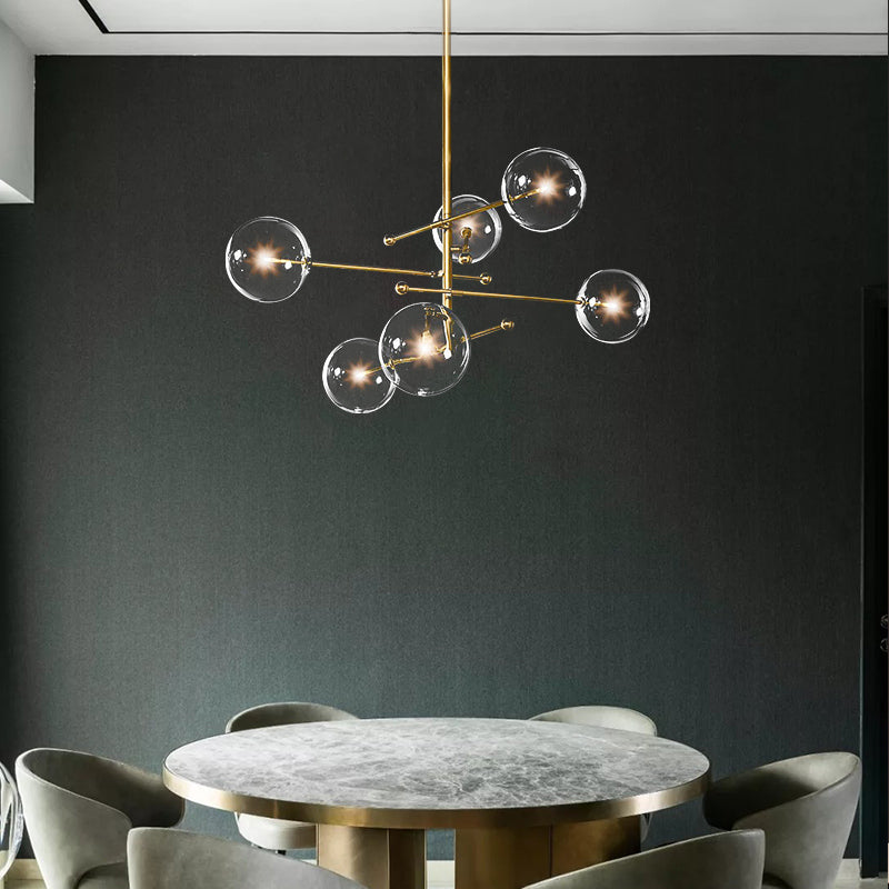 Globe Pendant Lights Modernism Glass Pendant Lighting Fixtures for Living Room