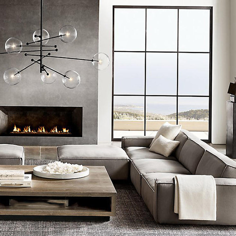 Globe Pendant Lights Modernism Glass Pendant Lighting Fixtures for Living Room