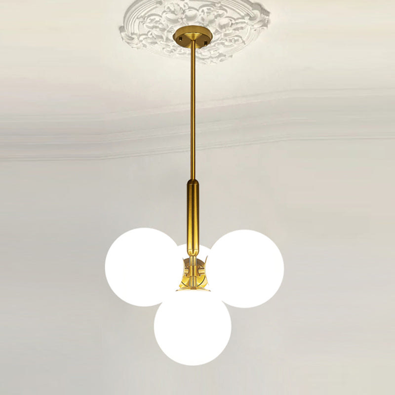 4 Light Globe Pendant Lights Modernism Glass Pendant Lighting Fixtures
