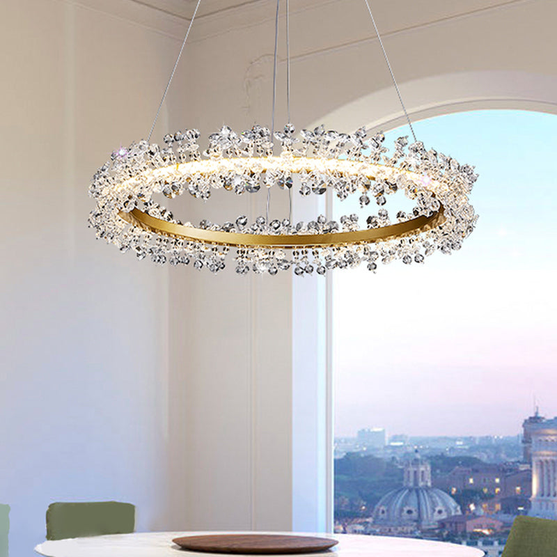 1 Light Linear Pendant Lights Modern Crystal Pendant Lighting Fixture for Living Room