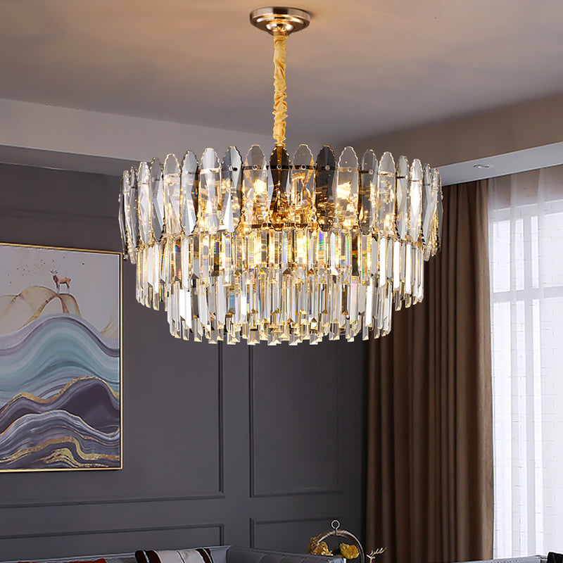 Geometric Pendant Lights Modern Crystal Pendant Lighting Fixture in Gold