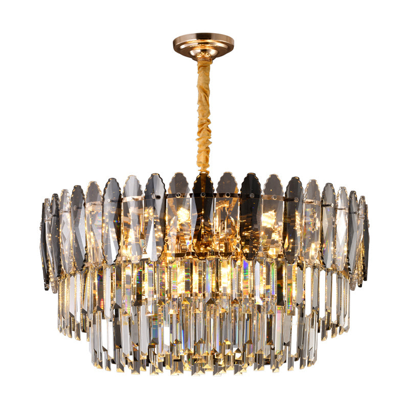 Geometric Pendant Lights Modern Crystal Pendant Lighting Fixture in Gold