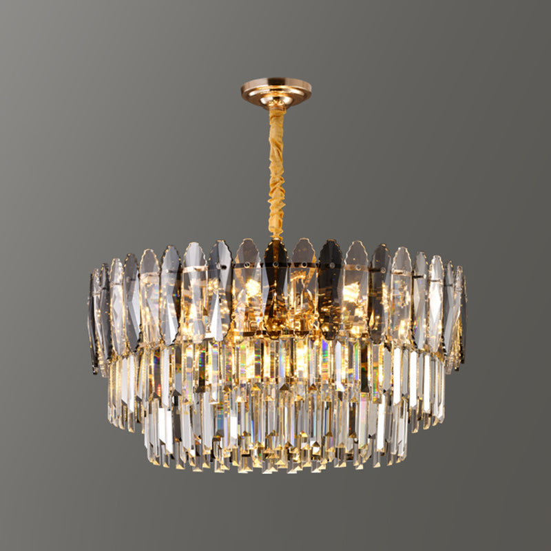 Geometric Pendant Lights Modern Crystal Pendant Lighting Fixture in Gold