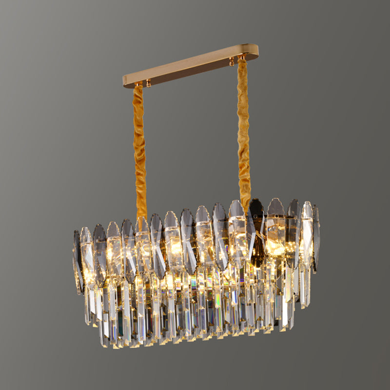 Geometric Pendant Lights Modern Crystal Pendant Lighting Fixture in Gold