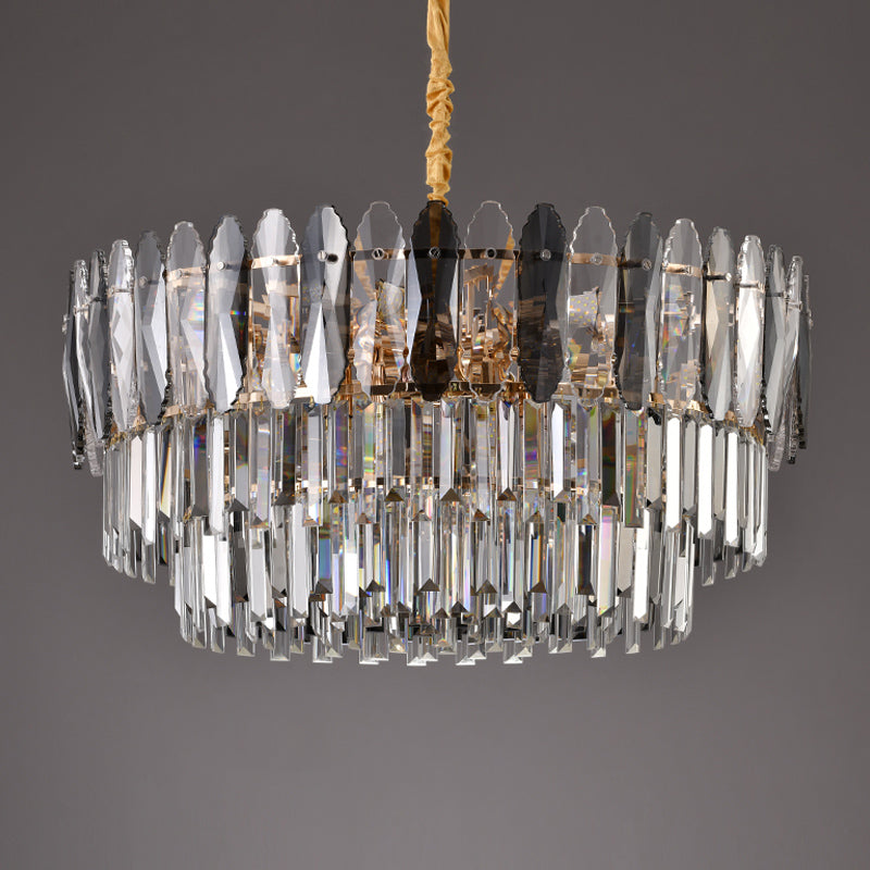 Geometric Pendant Lights Modern Crystal Pendant Lighting Fixture in Gold