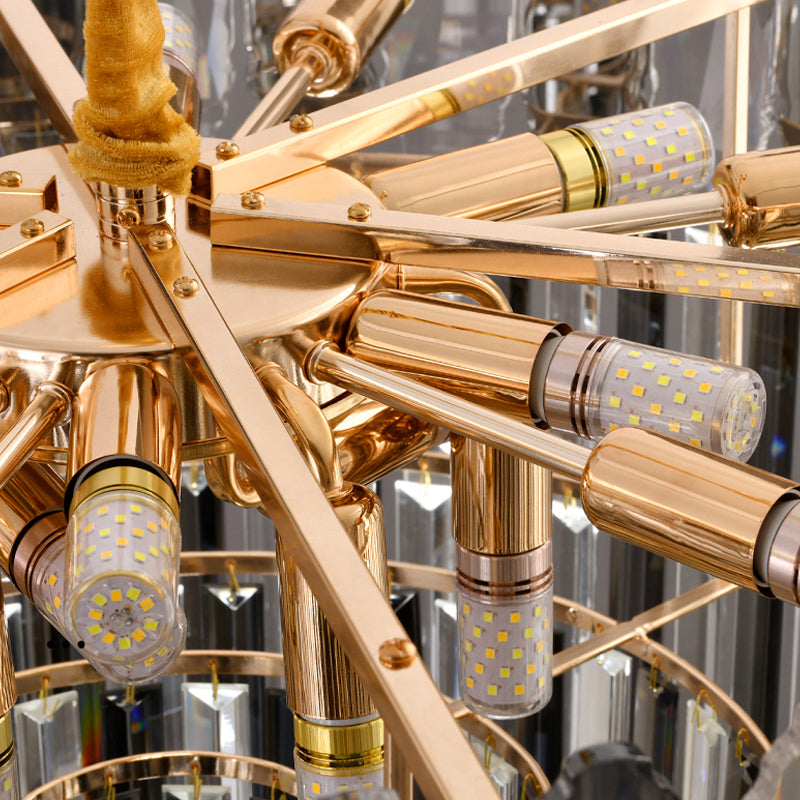 Geometric Pendant Lights Modern Crystal Pendant Lighting Fixture in Gold