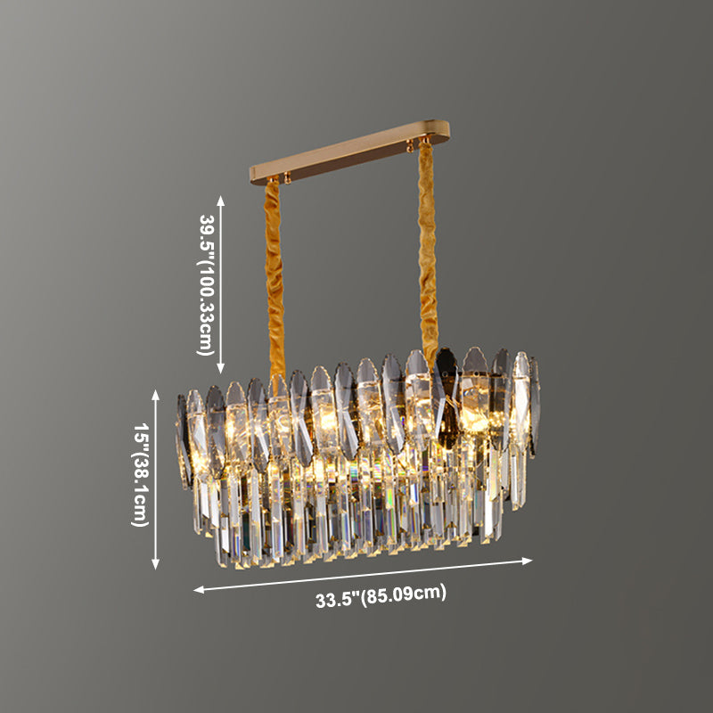 Geometric Pendant Lights Modern Crystal Pendant Lighting Fixture in Gold
